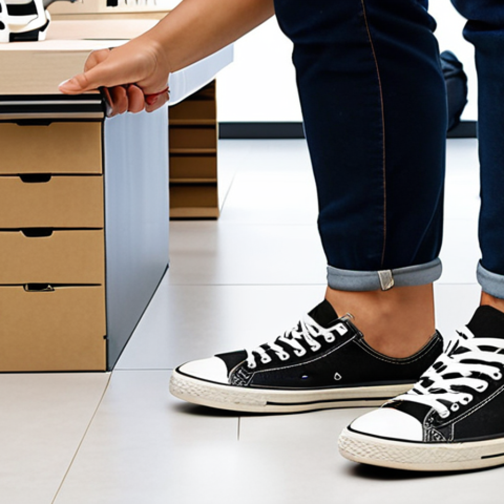 **

"A person happily returning a pair of shoes to a bright, modern online store's return counter. Focus on the Right of Withdrawal (Derecho de Desistimiento). The scene should evoke a feeling of ease and consumer confidence, highlighting the 14-day return window. Emphasize a friendly customer service interaction."

**
