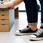 **

"A person happily returning a pair of shoes to a bright, modern online store's return counter. Focus on the Right of Withdrawal (Derecho de Desistimiento). The scene should evoke a feeling of ease and consumer confidence, highlighting the 14-day return window. Emphasize a friendly customer service interaction."

**
