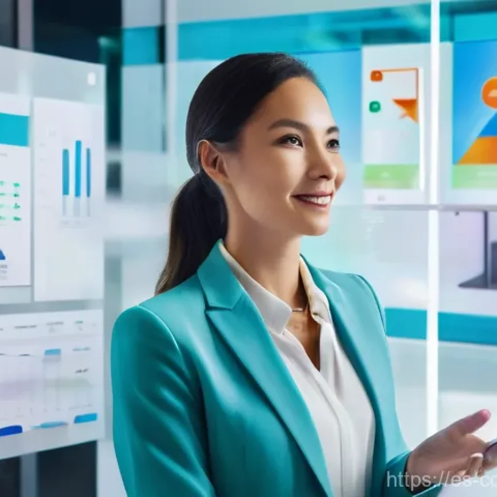 소비자중심 경영과 디지털 혁신의 연계 전략 연구와 분석 - **Prompt 1: Hyper-Personalized Digital Interaction**
"A sophisticated, brightly lit office envir...