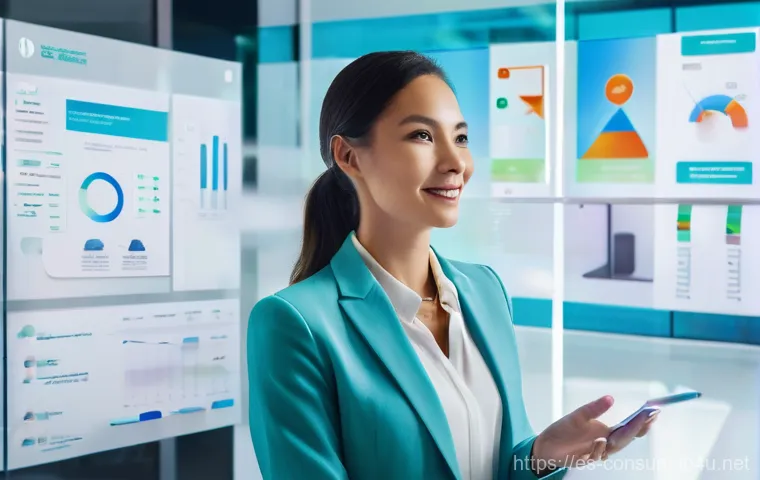 소비자중심 경영과 디지털 혁신의 연계 전략 연구와 분석 - **Prompt 1: Hyper-Personalized Digital Interaction**
    "A sophisticated, brightly lit office envir...