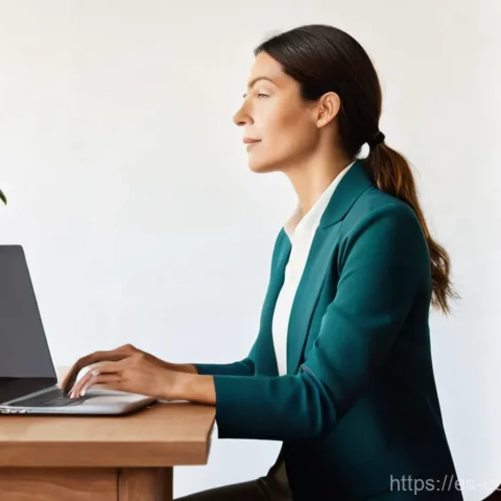소비자전문기술사의 일과 삶 균형 - **Work-Life Harmony in a Spanish Home Office:** A professional in their late 30s to early 40s, with ...