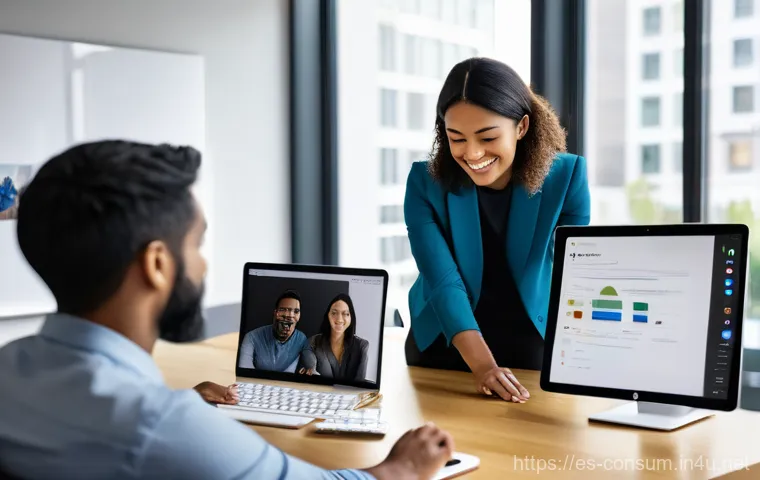 소비자전문기술사의 업무 도구 추천 - Prompt 1: Modern Tech Team Collaborating Seamlessly in a Cloud-Integrated Workspace** 소비자전문기술사의 업무 도구 추천 - Prompt 1: Modern Tech Team Collaborating Seamlessly in a Cloud-Integrated Workspace**