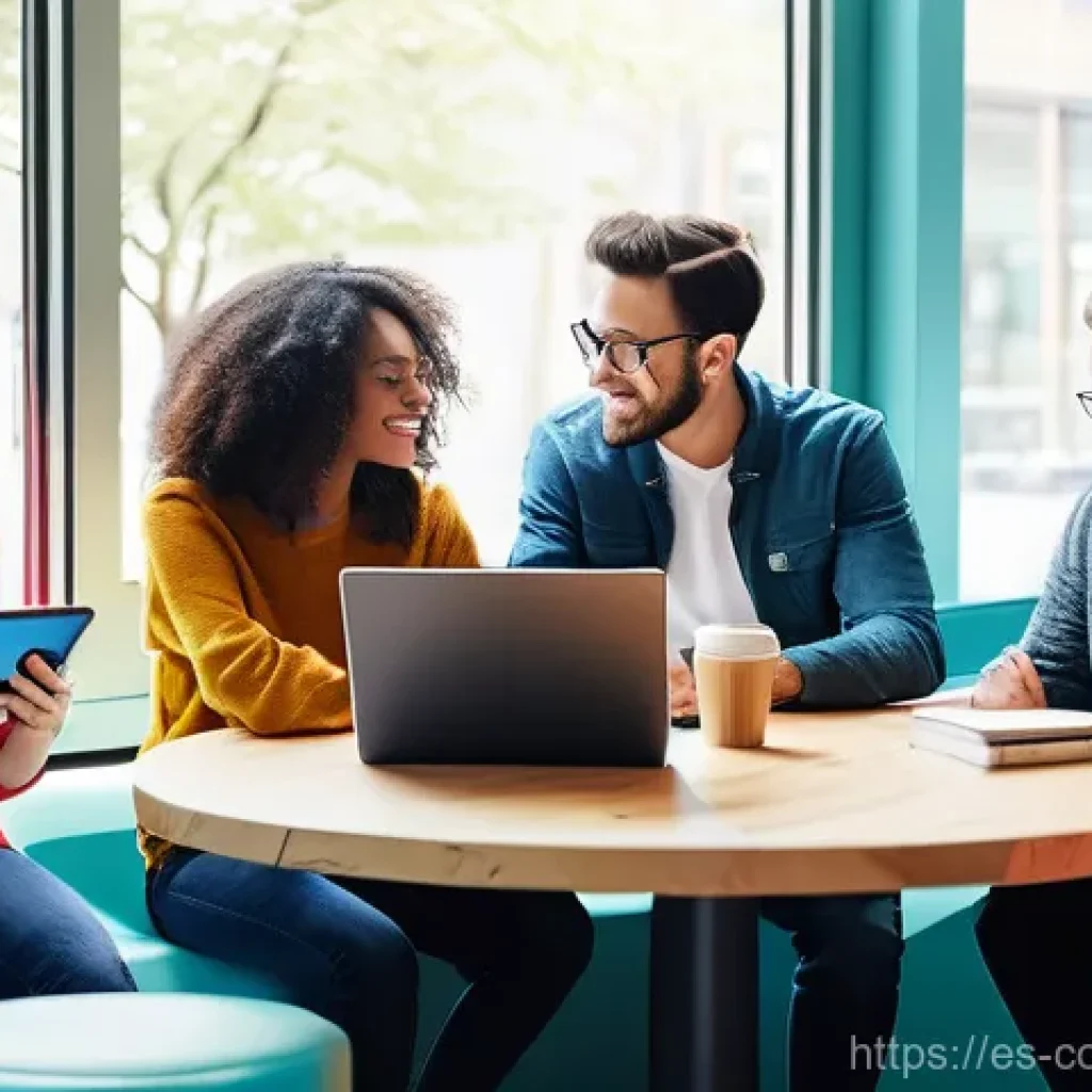 소비자 행동 데이터를 활용한 시장 분석 - **Prompt 1: The Invisible Digital Compass**
    A diverse group of young adults and middle-aged indi...