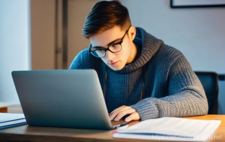 소비자 보호와 관련된 사례 및 법적 이슈 - **Prompt:** A focused young adult, casually dressed in a comfortable sweater and jeans, sits at a cl...