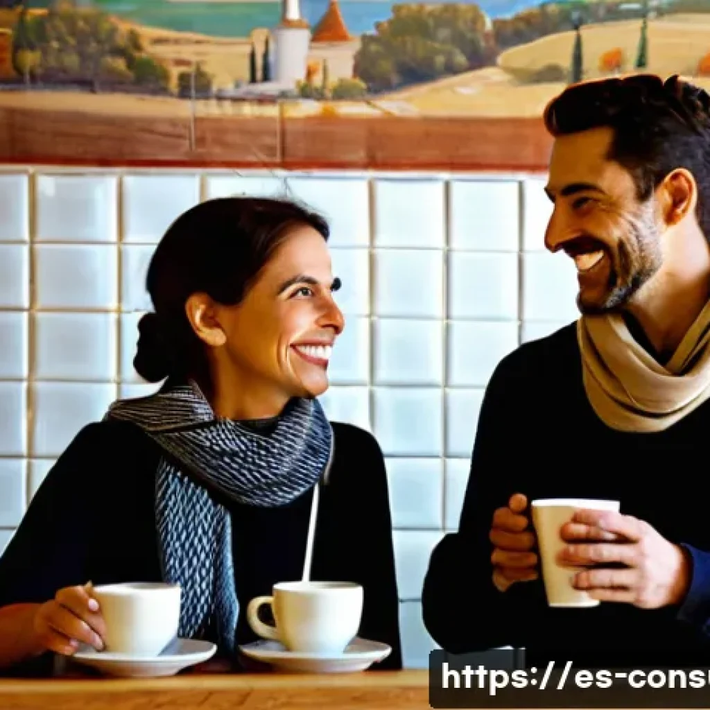 소비자중심 경영의 효과와 한계 - **Prompt:** A cozy, sunlit Spanish "cafeter&iacute;a de la esquina" scene. A friendly barista with a warm s...