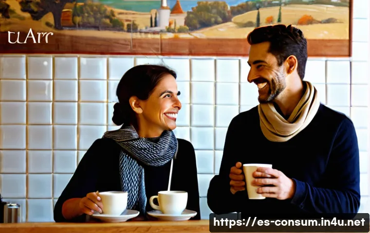 소비자중심 경영의 효과와 한계 - **Prompt:** A cozy, sunlit Spanish "cafeter&iacute;a de la esquina" scene. A friendly barista with a warm s...