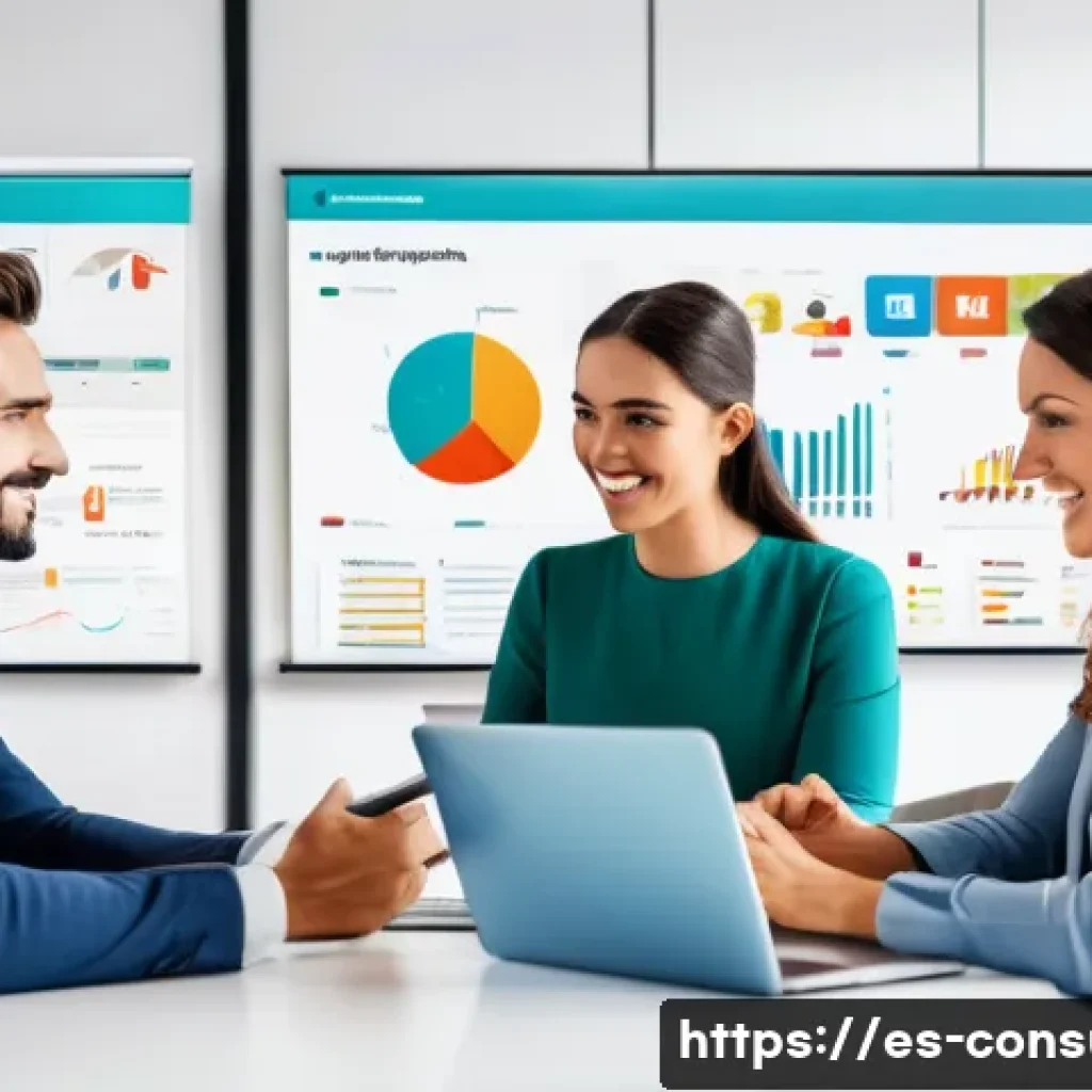 소비자 행동 연구와 실무 활용 방안 - A vibrant digital marketing workspace scene focused on analyzing consumer emotions in Spain: a diver...