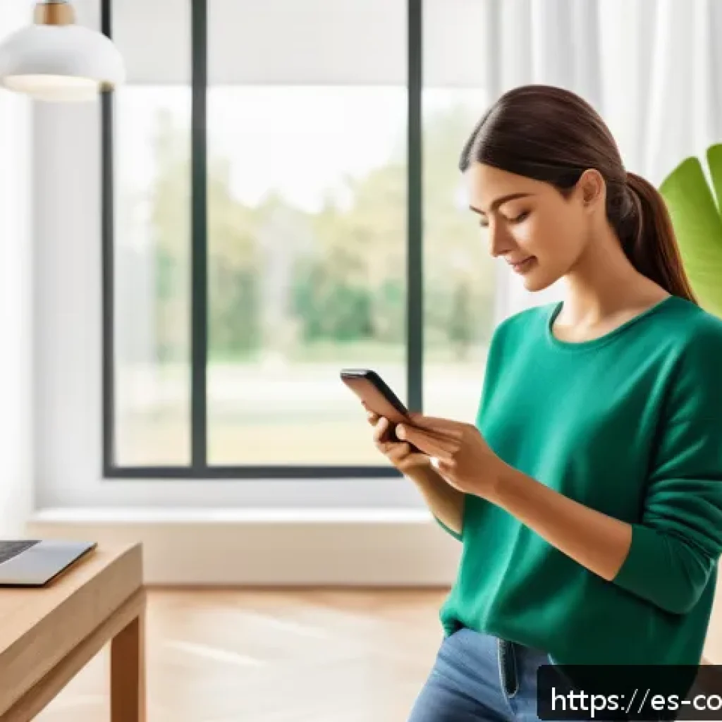 소비자 행동 변화 연구 사례 - A modern digital shopper in a bright, stylish living room, browsing an online marketplace on a sleek...